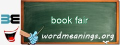 WordMeaning blackboard for book fair